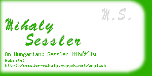 mihaly sessler business card